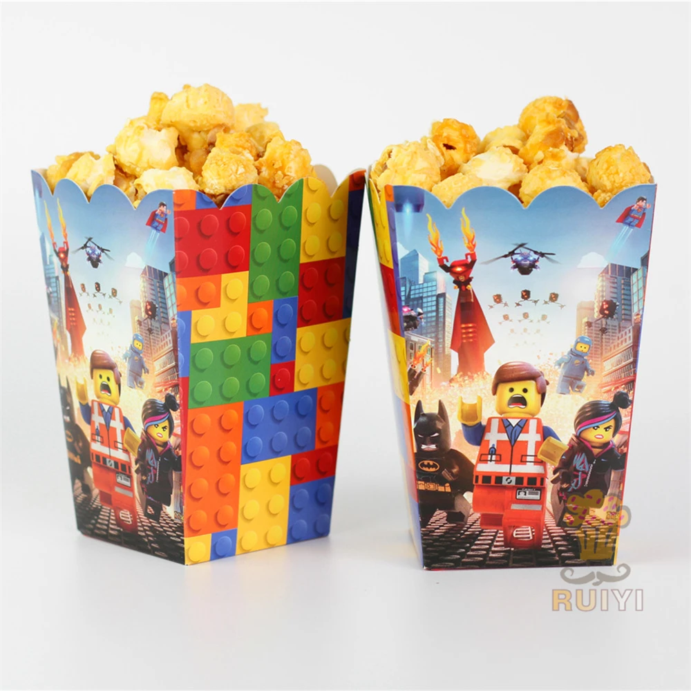 

6pcs/lot LEGO The Avengers Kids Party Supply Popcorn Box case Gift Box Favor Accessory Birthday Party Supplies AW-0564
