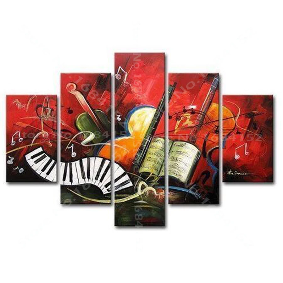 

HOT!5pcs Pattern Diamond Embroidery Abstract guitar music Diamond Painting Multi picture Cross Stitch 5D Rhinestones Painting C6