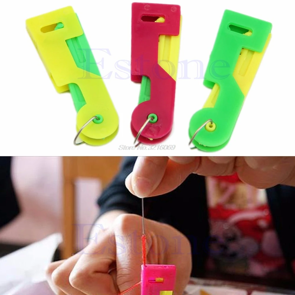 

1Pc Elderly Use Automatic Easy Sewing Needle Device Threader Thread Guide Tool