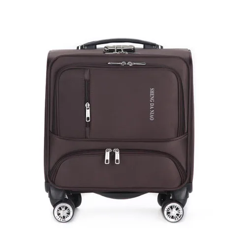 CHENGZHI1" дюймовый многофункциональный мужской деловой чемодан на колесиках, переноска на компьютерную тележку, дорожные сумки, Женский чемодан на колесиках - Цвет: brown