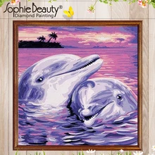 Nouveau diamant peinture point de croix artisanat bricolage diamant mosaïque Kit Dauphin amour perlé broderie Sophie beauté maison artisanat Arts