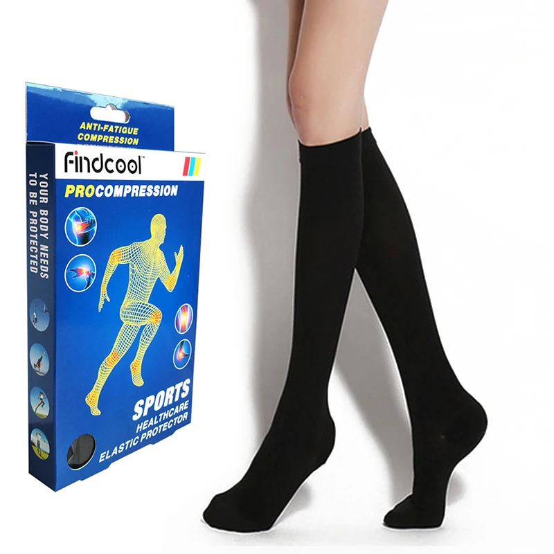 

YISHENG 34-46mmHg Medical Knee High Compression Socks Closed Toe Graduated Compression for Varicose Veins