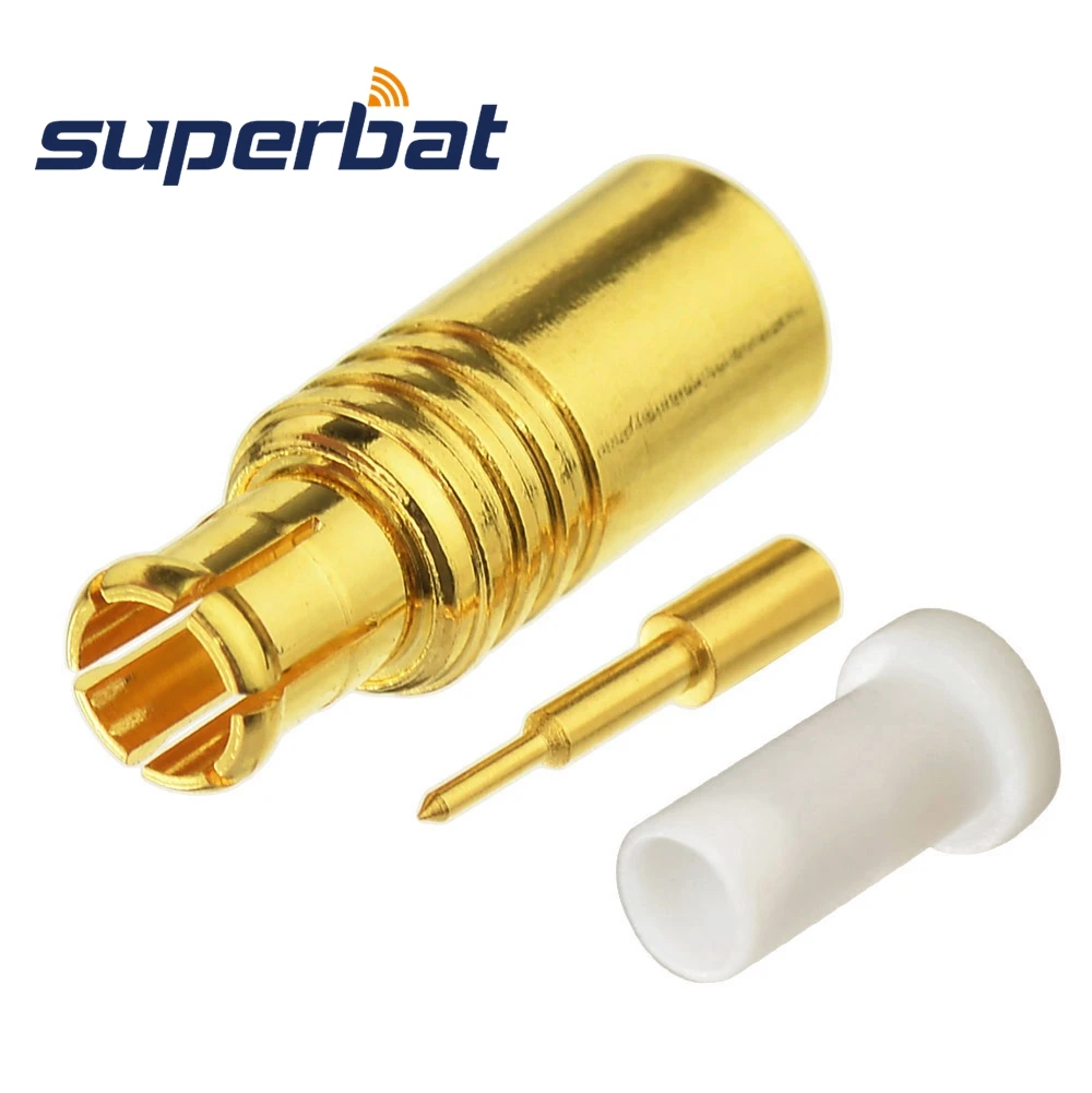 Superbat MCX Male 솔더 마운트 RF 동축 커넥터, 0.141 인치 RG402 반강성 케이블 통신 전자 부품