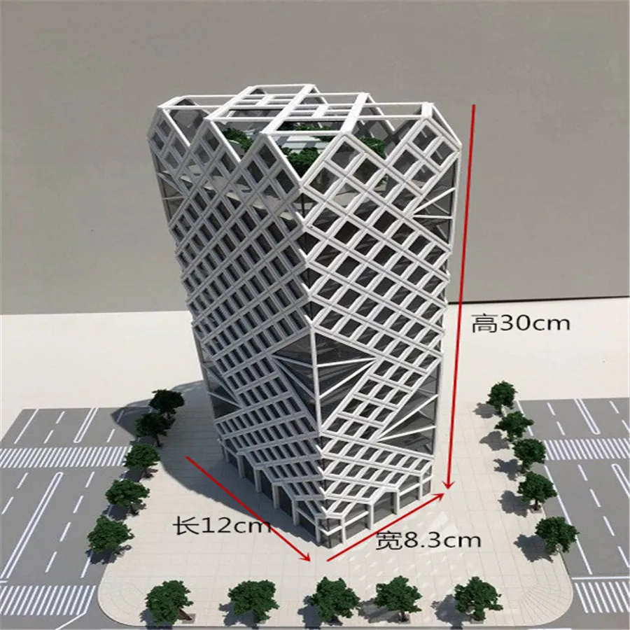 

1/150 train station scene model modern commercial building integrated sand table building model