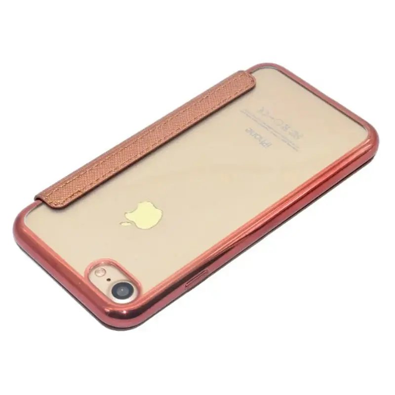 Чехол книжка с окном для Galaxy S6 S7 Edge iphone 5 SE 6 S 7 Plus откидной раздвижной умный ответ
