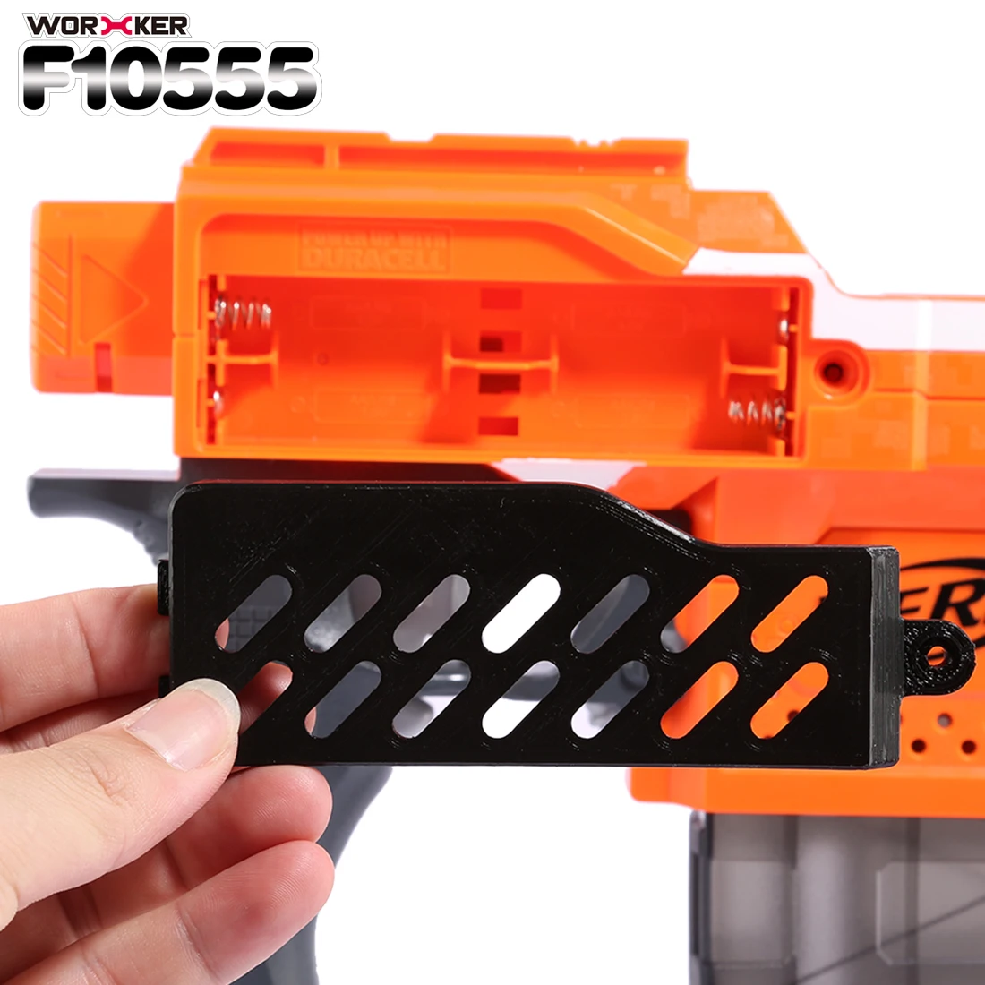 Рабочий F10555 3D печатная Расширенная крышка батареи для Nerf Stryfe наружные модифицированные аксессуары-черный оранжевый