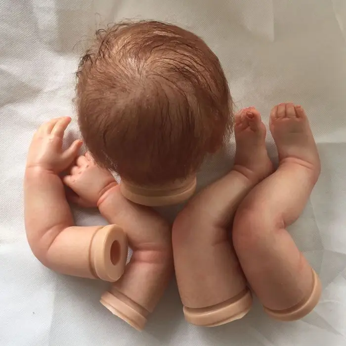 22 дюймов Reborn Baby Doll наборы настоящий сенсорный силиконовый аксессуар ручной работы спальный мальчик DIY Модель мягкие виниловые игрушки для детей
