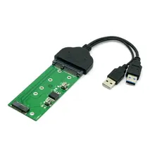 50pcs / lots USB 3.0 to SATA 2.5″ Hard Disk to M.2 NGFF PCI-E 2 Lane SSD for E431 E531 X240 Y410P Y510 ,By UPS