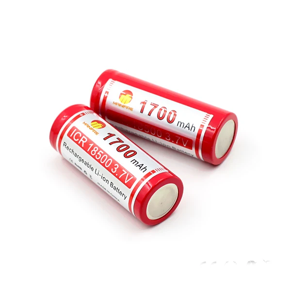 Mainifire ICR 18500 1700mah 3,7 V литий-ионная аккумуляторная батарея с плоским верхом(1 шт