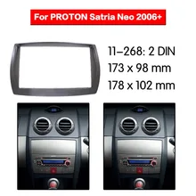 Автомобильный dvd-плеер рамка для 2006+ PROTON SATRIA NEO 2DIN Авто AC черный LHD RHD Авто радио мультимедиа NAVI fascia