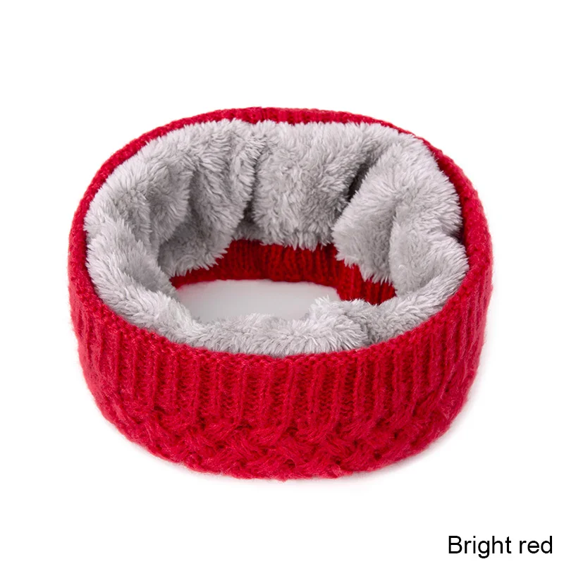bright red1 SuperB&G женские шарфы вязаные шарф модные женские шарф унисекс зимние вязаные шарфы из бархата и хлопка шею женщина крючком кольцо мужчин цикл шарф шарфики женские - Цвет: bright red1