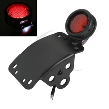 Black Side Mount License Plate Tail Light Bracket For Harley Choppers Cafe Racer Motorcycle Accessories Black Side Mount License Plate Tail Light Bracket For Harley Choppers Cafe Racer Motorcycle Accessories