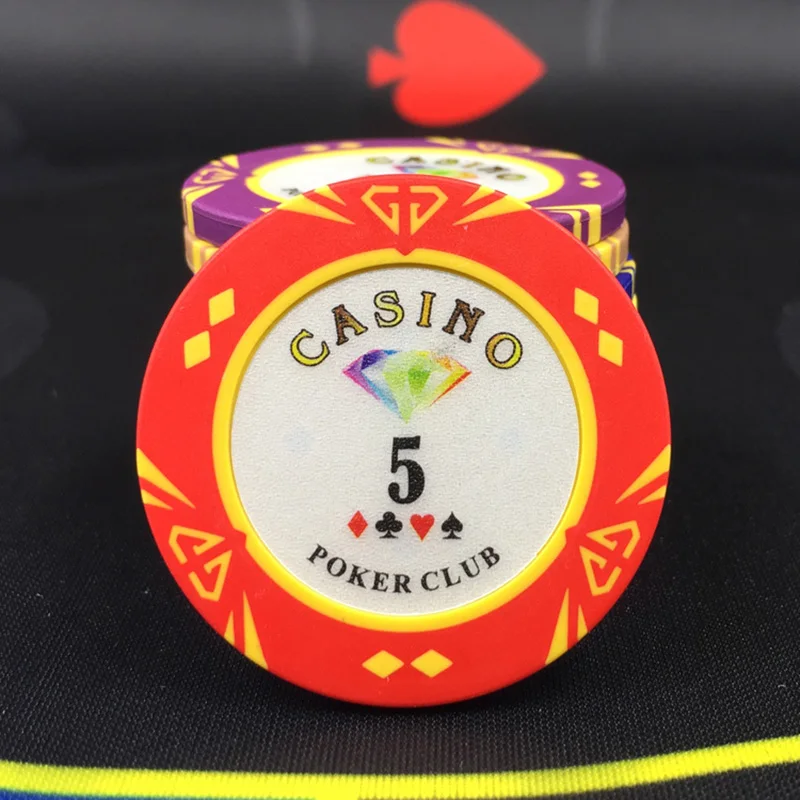 25 pçs pçs set fichas de poker