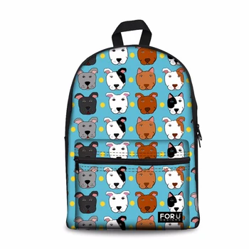 

Customized School Bags Backpack Schoolbag Bull Terrier Printing Children Backpacks Teenage Boys School Satchel Kids Bag Mochila