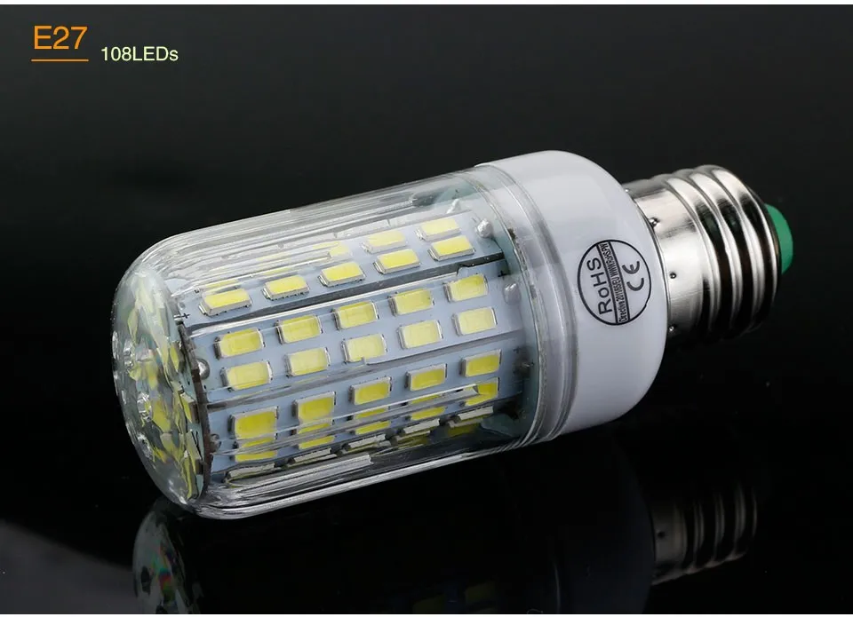 E27 LED Lamp Corn Bulb E14 LED SMD5730 220V 110V 24 30 42 64 80 108 136 LEDs Candle Light for Home Lighting Bombilla LED Lampada (17)