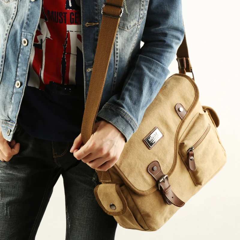 رجل حقيبة قماش جديد أزياء Crossbody أكياس الشباب حزمة متعددة الوظائف Rusksack الذكور حمل الرجال حقائب كتف 2019 حقيبة ساعي