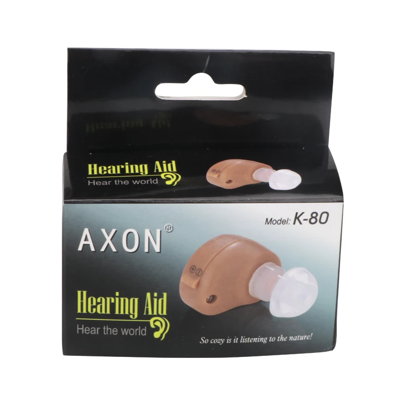 AXON K-80 Hearing Aid Personal Sound Amplifier Vibrator In Ear Volume Adjustable Hearing Aids Hear Clear for the Elderly
