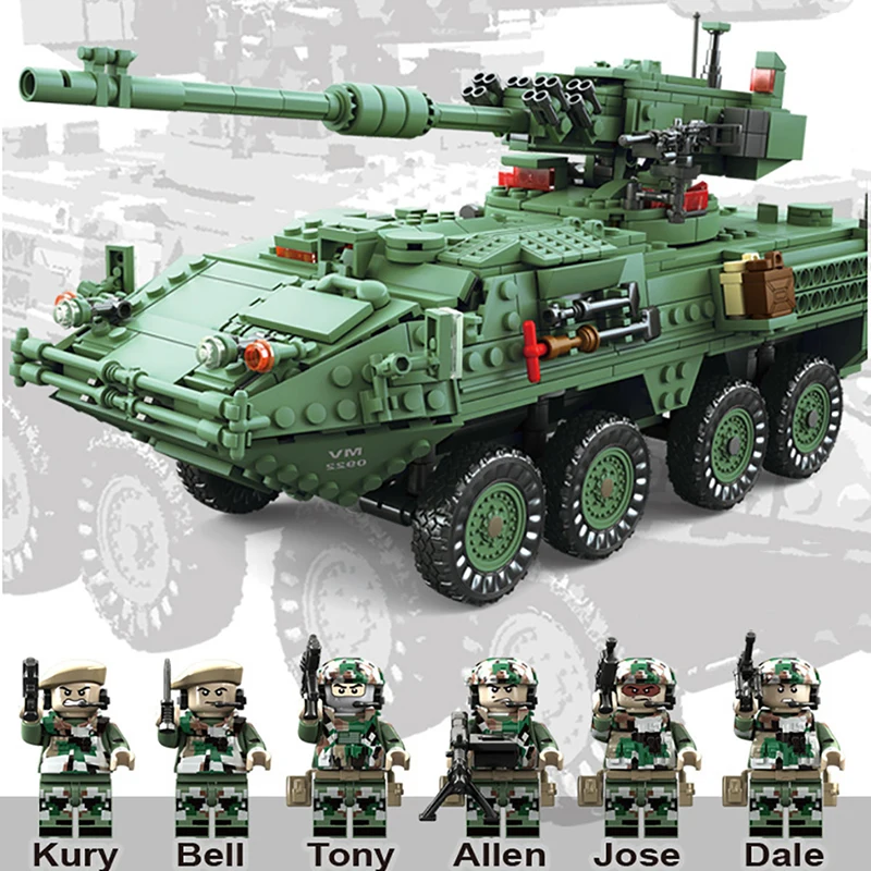 

Armored Vehicle Building Blocks Educational Bricks Plastic Military Series Toys Figures DIY Set Boys Gifts 1672pcs 10001