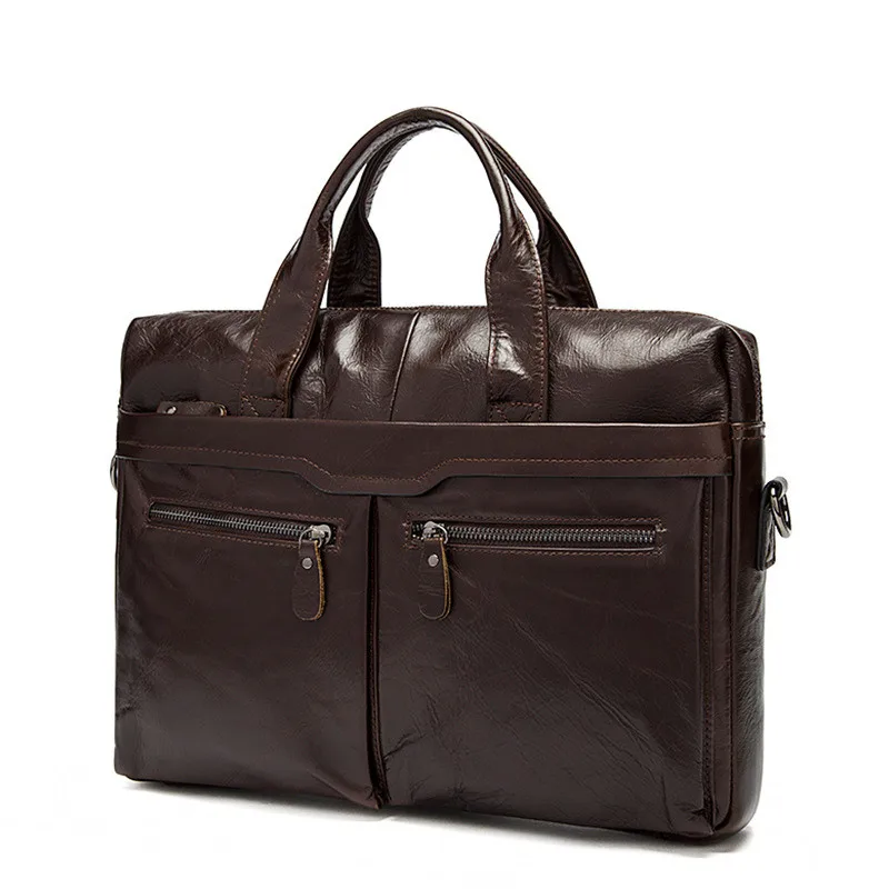 Perfect Quality Vintage Genuine Leather Bag Casual Fashion Men Leather Handbags First Layer Cow Leather Business Men Briefcase Perfect Quality Vintage Genuine Leather Bag Casual Fashion Men Leather Handbags First Layer Cow Leather Business Men Briefcase