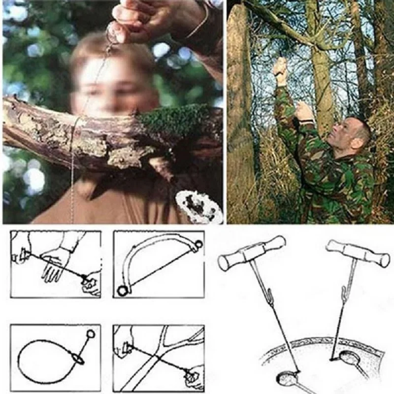 Полевая выживающая пила из нержавеющей проволоки ручная цепная пила резец Открытый аварийный резец для кемпинга охотничья проволочная пила Инструмент для выживания