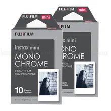 2016 Новый 20 штук Fujifilm Instax Mini пленка монохромный для мини-8 9 7 s 7 50 s 50i 90 25 DW Share SP-1 поляроид мгновенных фотоаппарат