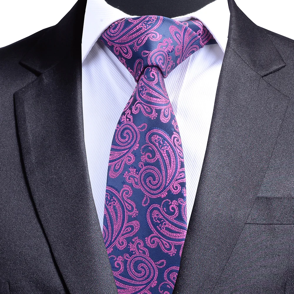 Gusleson качество Пейсли шелковые мужские галстуки шеи галстук 8 см Цветочные Галстуки для мужчин тканый галстук, жаккардовый костюм Бизнес Свадебная вечеринка