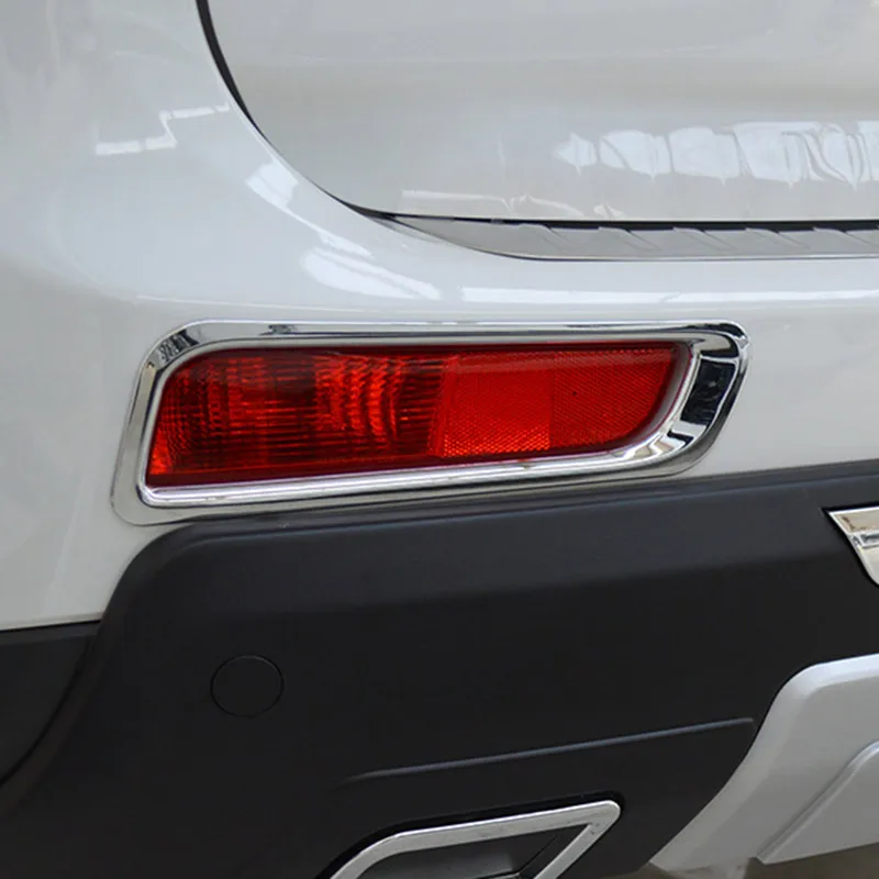

SILVER CHROME CAR REAR FOG LIGHTS TRIM COVER STICKER FOR MITSUBISHI OUTLANDER 2013 2014 2015 ACCESSORIES CAR STYLING