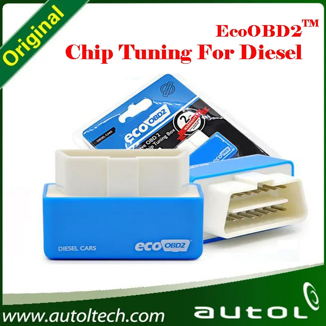 Blue EcoOBD2 Economy Chip Tuning Box OBD Car Fuel Saver for Diesel cars