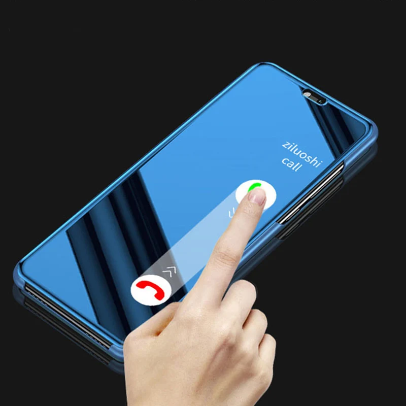 Smart Mirror Flip Phone Case For Samsung Galaxy S9 S8 S7 S6 Edge Plus Clear View