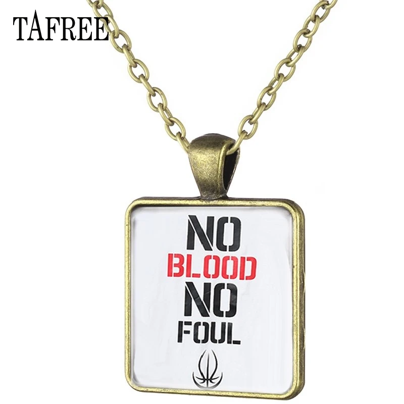 TAFREE, винтажное ожерелье с квадратными подвесками, ожерелье с подвеской, бронзовая цепочка, женское ювелирное изделие, QF90 - Окраска металла: QF89