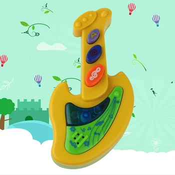 

Musical Instrument Toy Cartoon Simulation Guitar Music Toy Puzzle Education Development Musical Toy 2 Languages English Russian