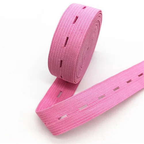 18 мм с отверстиями эластичные ленты плоские удлинители сильные регулируемые штаны эластичные поясные ленты для пошив одежды «сделай сам» Аксессуары 1-2 м - Цвет: Pink