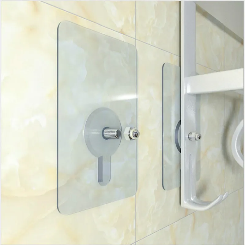 

Hot Sale Multifunction Punch-free Screws Strong Transparent Suction Cup Sucker Wall Hooks Hanger for Kitchen Bathroom 6pcs