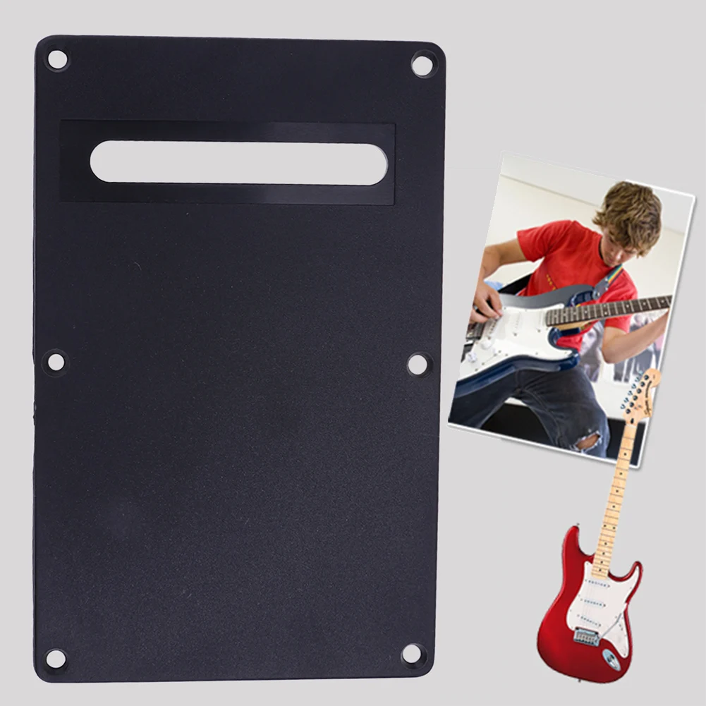 Black White Guitar Backplate PVC Pickguard Electric Guitar Protective Cover Backplate Music