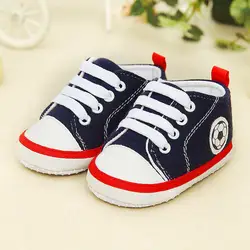 Новый Autuam обувь для маленьких мальчиков и девочек кроссовки со шнурками для новорожденных, детские, футбол кроссовки с принтом