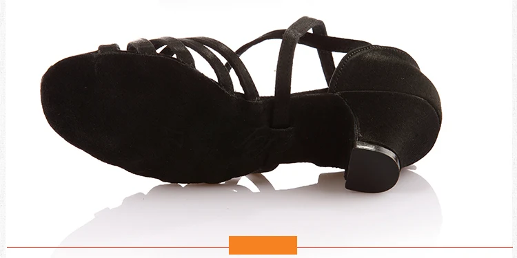 20161031_105043_045Girls Dance shoes Ballroom latin shoes for Children Satin Sports Shoes Deep skin heel 3.5cm Gift bag BD603