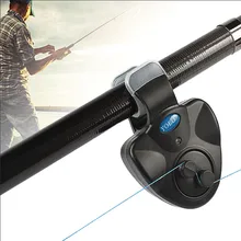 

Hot sale Fishing Electronic LED Light Fish Bite Sound Alarm Bell Clip On Fishing Rod Black Tackle Fishing accessories 001