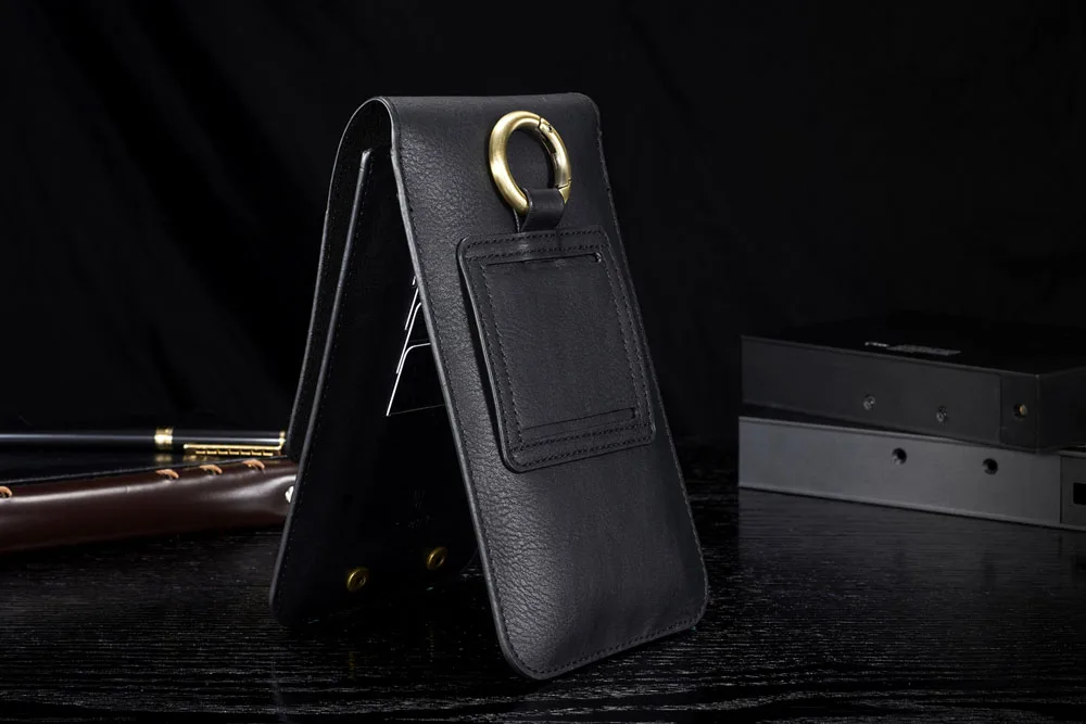 bolsa de telefone universal para bolsa de cinto de couro genuíno para carregar compatível com huawei assim por diante