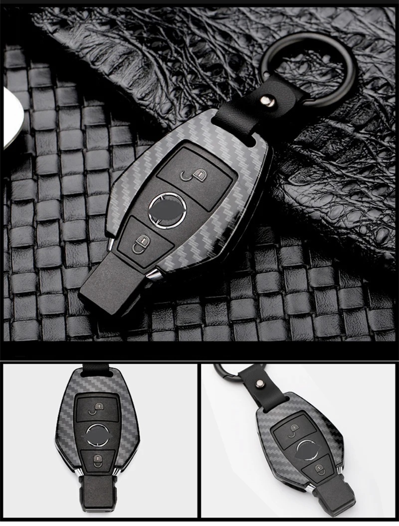 Классический цинковый сплав ключа автомобиля чехол Обложка для Mercedes Benz W203 W210 W211 W124 W202 W204 W212 W176 AMG корпус для автомобильного ключа брелка