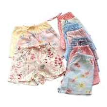 Летние сексуальные шорты с цветочным принтом для женщин, мягкая Хлопковая женская одежда для сна, модные шорты, пижамные штаны, женские штаны для сна