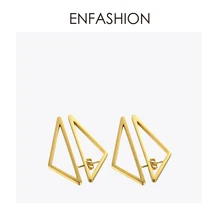 Enfashion треугольные Двухсторонние серьги Золотая Сережка-гвоздик цветные серьги из нержавеющей стали для женщин ювелирные изделия Brincos