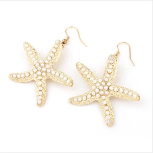 

Ahmed Jewelry Fashion New Hot Selling Pearl 2017 Star Earrings For women vintage earrings Drop Earring