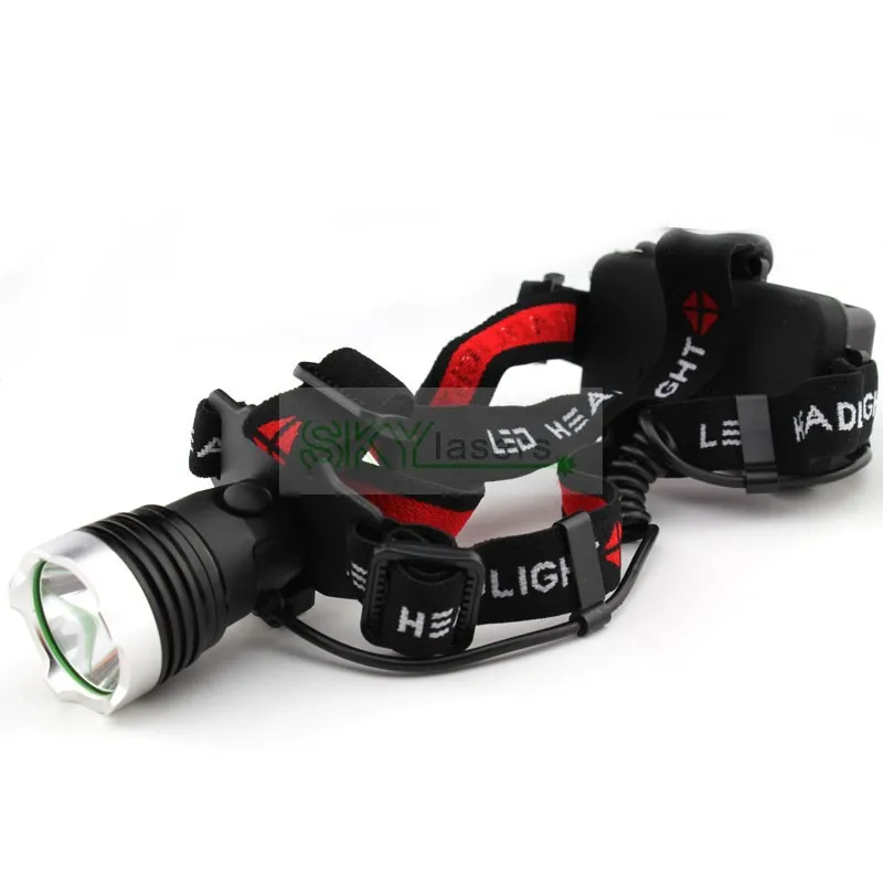 

1800 Lumens XM-L XML T6 LED Rechargeable Head Lamp Light Headlight Headlamp ( 18650 Battery not Included) Free Shipping