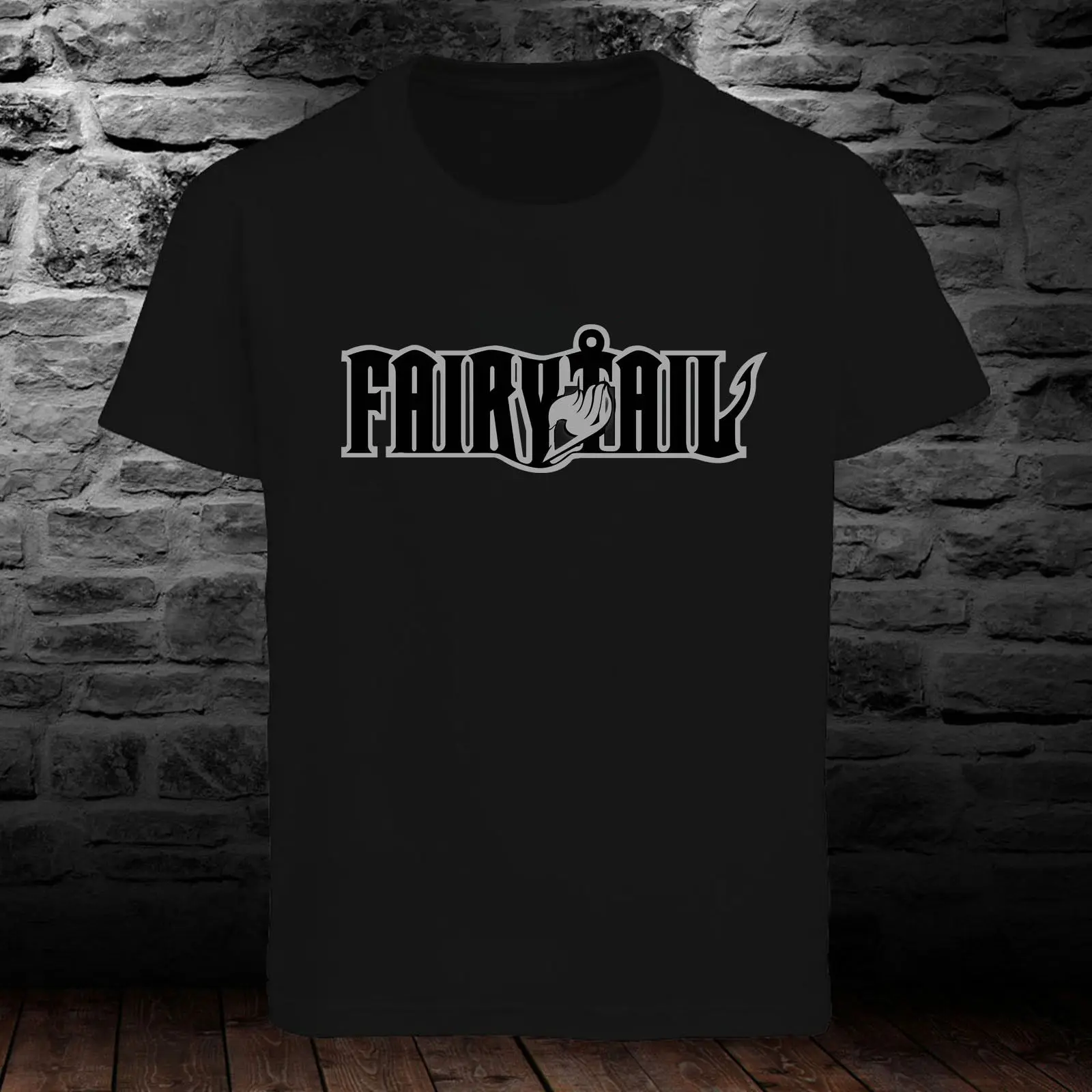Fairytail Люси Нацу Manga аниме Fairy Tail сказка логотип черная футболка Sto3XL Бесплатная