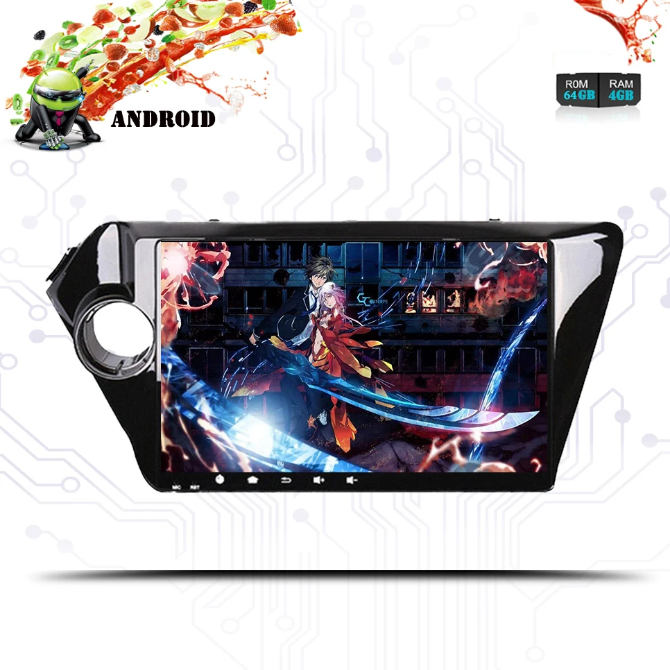 Perfect 4G RAM 9 inch Octa core Android 9.0 Car dvd gps for Kia k2 RIO 2010 2011 2012 2013 2014 2015 radio video player 4+64G Multimedia 2