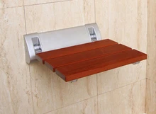 Solid wood folding shower seat spacing saving wall mounted morden seat relaxation folding chair waiting chair wall chair