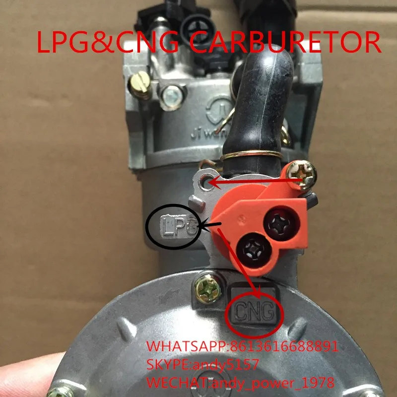 Kit de Conversão para Gx160 Novo Design Jiwannian Cng Carburador Três Vias Gx200 Motor Gasolina Liquefeld Combustível Duplo Lpg & 10 China dual fuel Suppliers