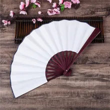 1 шт. Китайский Японский DIY обычный цвет Бамбук Большой Rave складной ручной вентилятор вечерние принадлежности для мужчин/женщин
