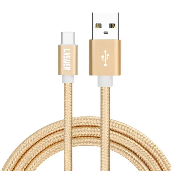 Usb type C кабель USB C 3,1 кабели быстрой зарядки type-C провод шнур для huawei samsung Galaxy A3 A5 A7 A8 A8+ Star A6s - Цвет: gold