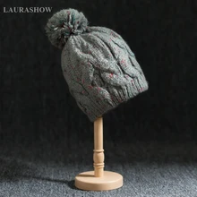 Ларасхау Зима Осень теплые женские мужские шапочки шапка Skullies мяч Кепка